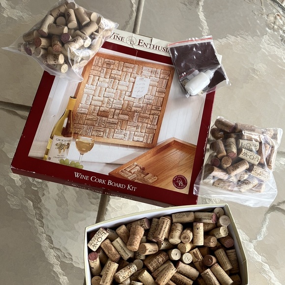 The Wine Enthusiast Wall Decor Wine Cork Board Kit Poshmark